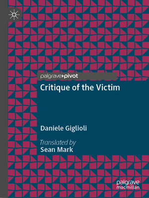 cover image of Critique of the Victim